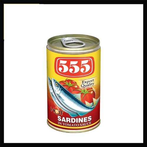 555 Hot Sardines in Tomato Sauce 155g