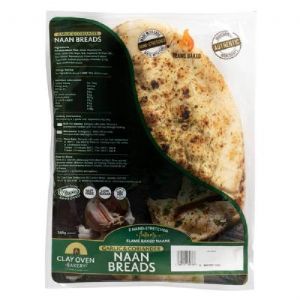 Clay Oven Naan  Bread Garlic Coriander 2pcs