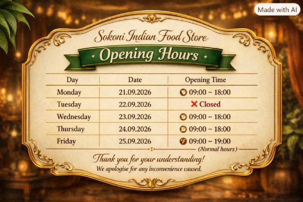 NEW STORE OPENING TIMINGS
