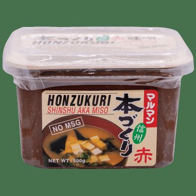 Japanese Maruman Nama Miso Pak Aka Miso Honzukuri 500g