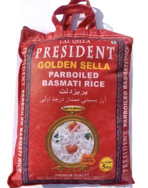 President Golden Sella Parboiled Basmati Rice 5kg