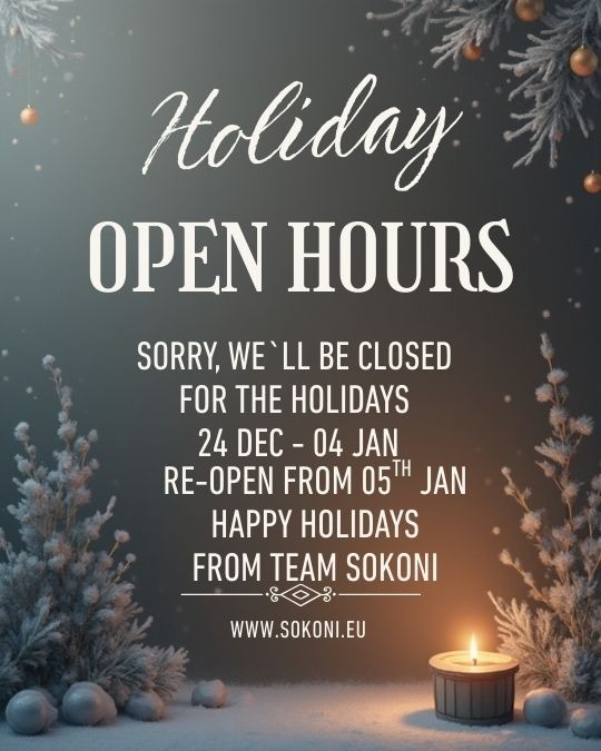 Sokoni 2025 Christmas Holiday Opening Hours