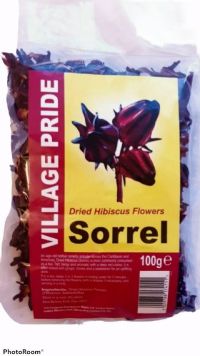 Village Pride Dried Red Hibiscus Flowers Tea Leaves 100g