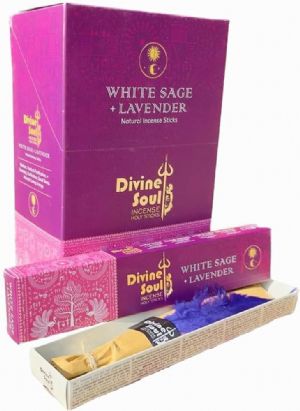 Divine Soul Incense Holy Sticks White Sage + Lavender 15g