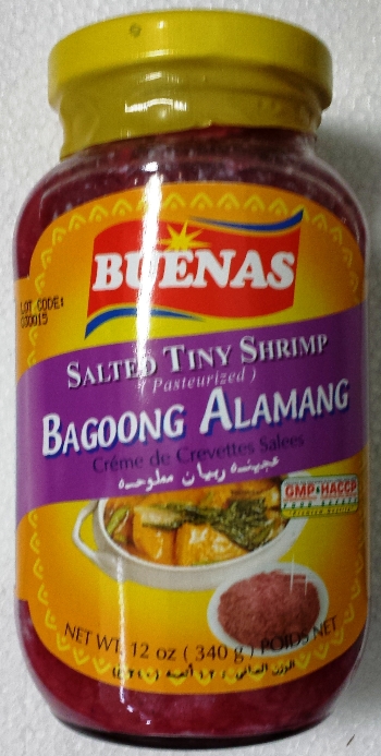 BUENAS Alamang – Salty Tiny Shrimp 250g Bagoong