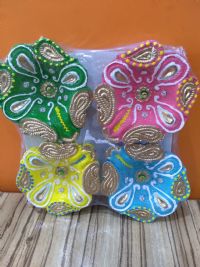 Coloured Clay Diya Set