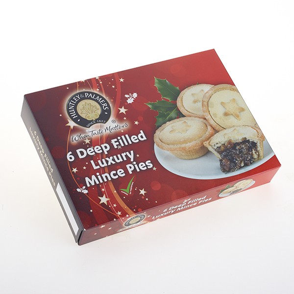 Huntley & Palmers Mince Pies 6 pcs / Хънтлей и Палмърс Луксозен Коледен Мини Пай с Пълнеж 6 бр