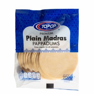 Top op Plain Madras Pappadums 200g