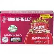 Weikfield Jelly Crystals Raspberry 75g / Уейкфилд Желе на Кристали с Малинов Вкус